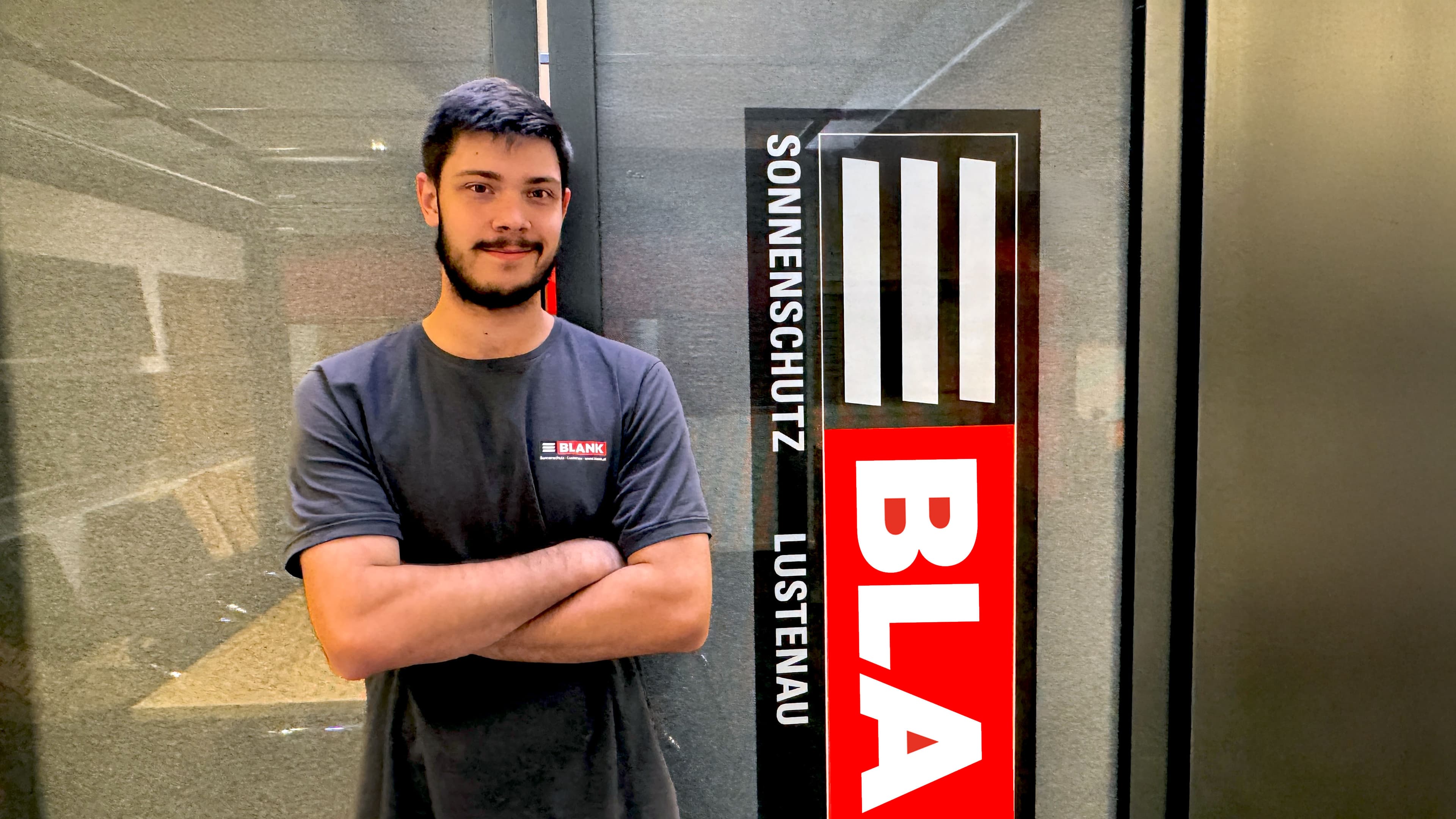 Elias Haller Lehrlingsausbildner bei Blank Sonnenschutz